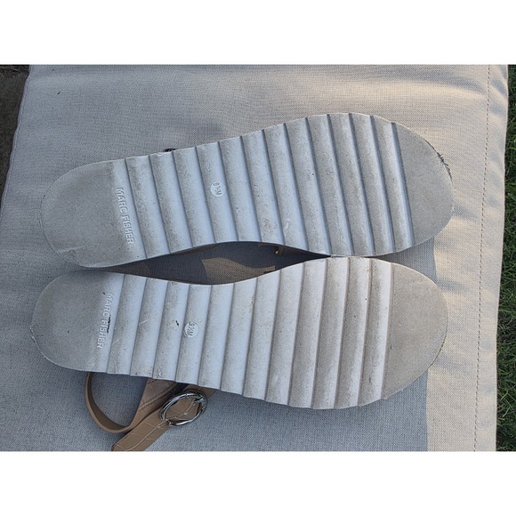 Marc Fisher Gordy Size US 9.5M Women's Strappy Wedge Sandals Dark Natural - Picture 14 of 15